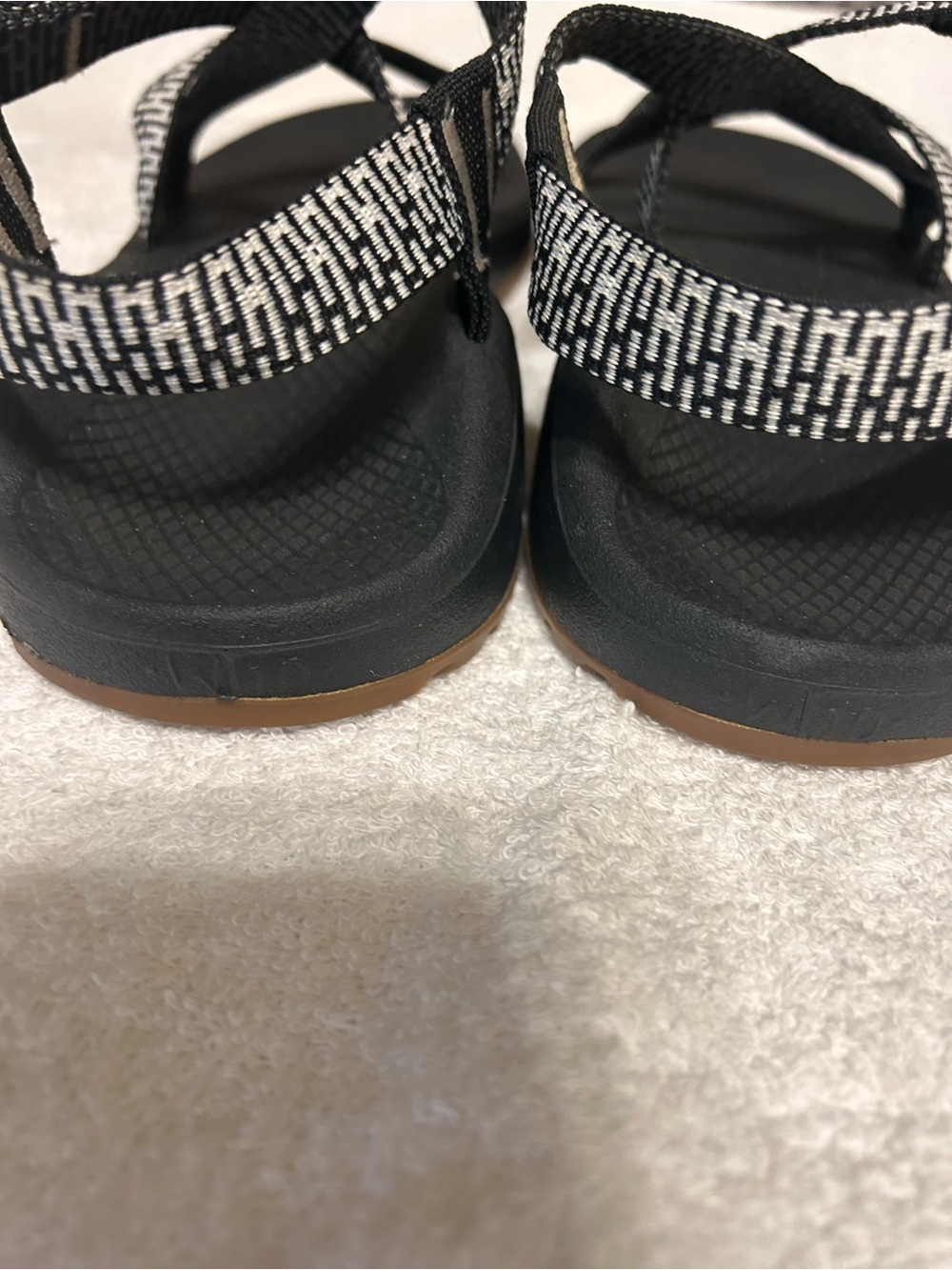 Chaco Z Women's Black Sandals with White-Patterned Straps - Picture 5 of 7
